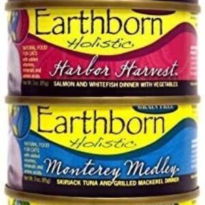 Earthborn Holistic Wet Cat Food Variety Pack - 4 Flavors (Catalina Catch, Harbor Harvest, Chicken Catcciatori, and Monterey Medley) - 3 Ounces Each (12 Total Cans) by Earthborn Holistic