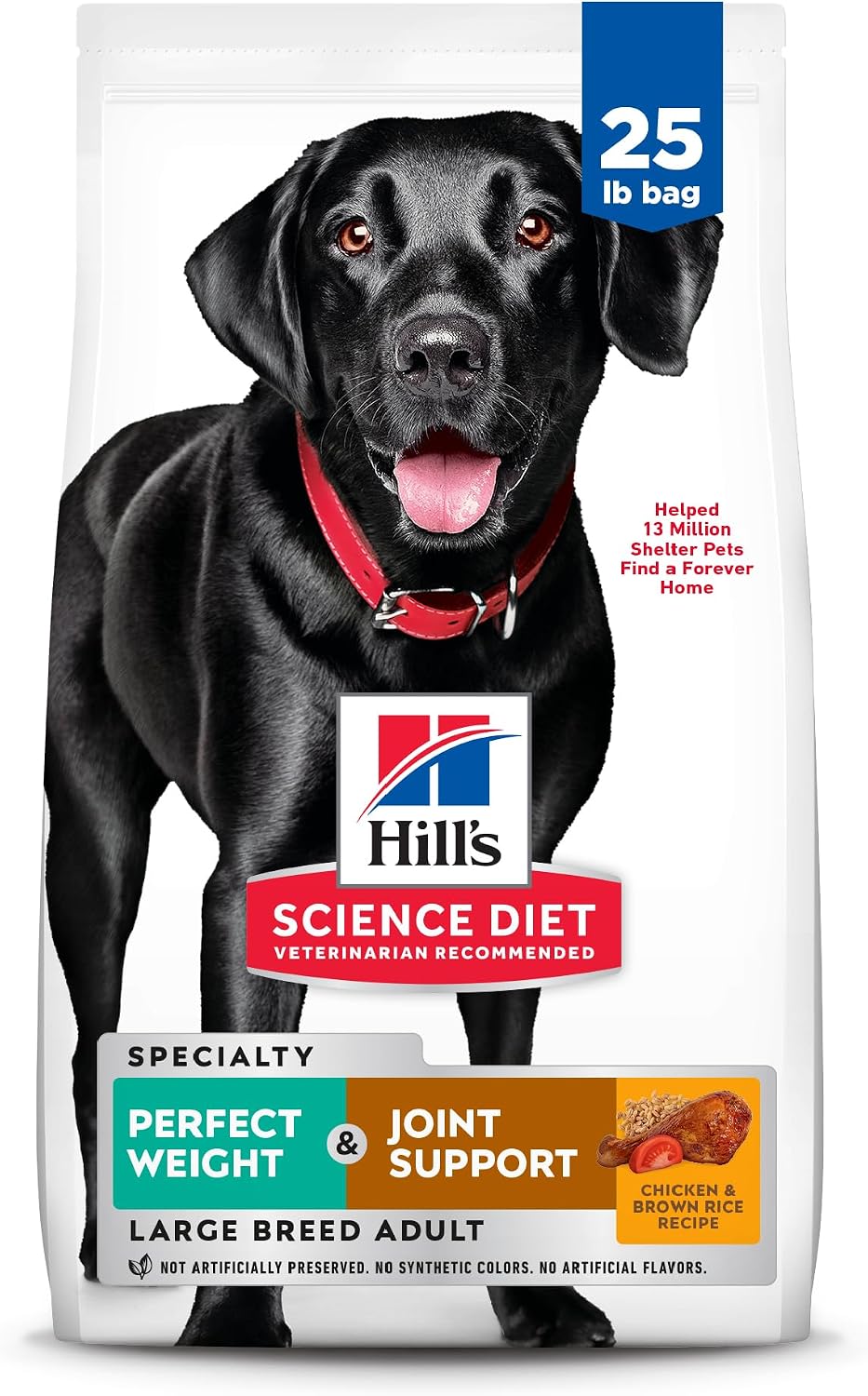 Hill's Science Diet Adult Perfect Weight & Joint Support Large Breed Dry Dog Food, Chicken, 25 lb. Bag