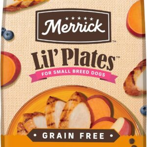 Merrick Lil’ Plates Premium Grain Free Dry Dog Food For Small Dogs, Real Chicken And Sweet Potato Kibble - 4.0 lb. Bag