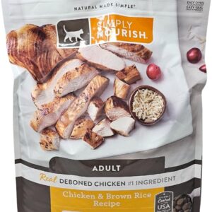 SIMPLY NOURISH Adult Chicken and Brown Rice Dry Cat Food, 7 Pound Bag