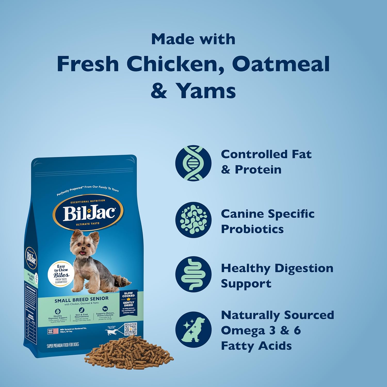 Bil-Jac Small Breed Senior Dry Dog Food, Made with Real Chicken, 6lb (2-Pack) - Image 3