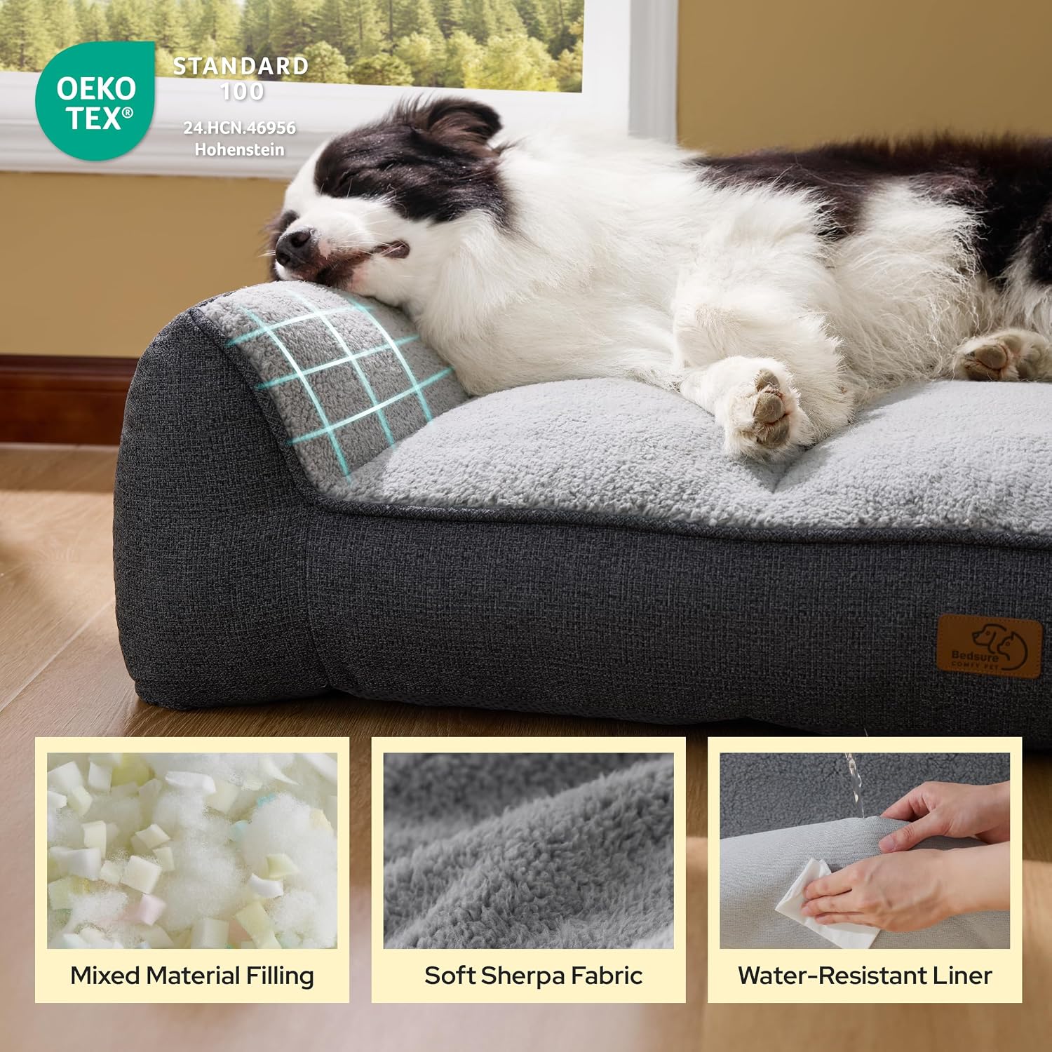Bedsure SupportMax™ Extra Thick Orthopedic XL Dog Bed for Extra Large Dogs - Image 5