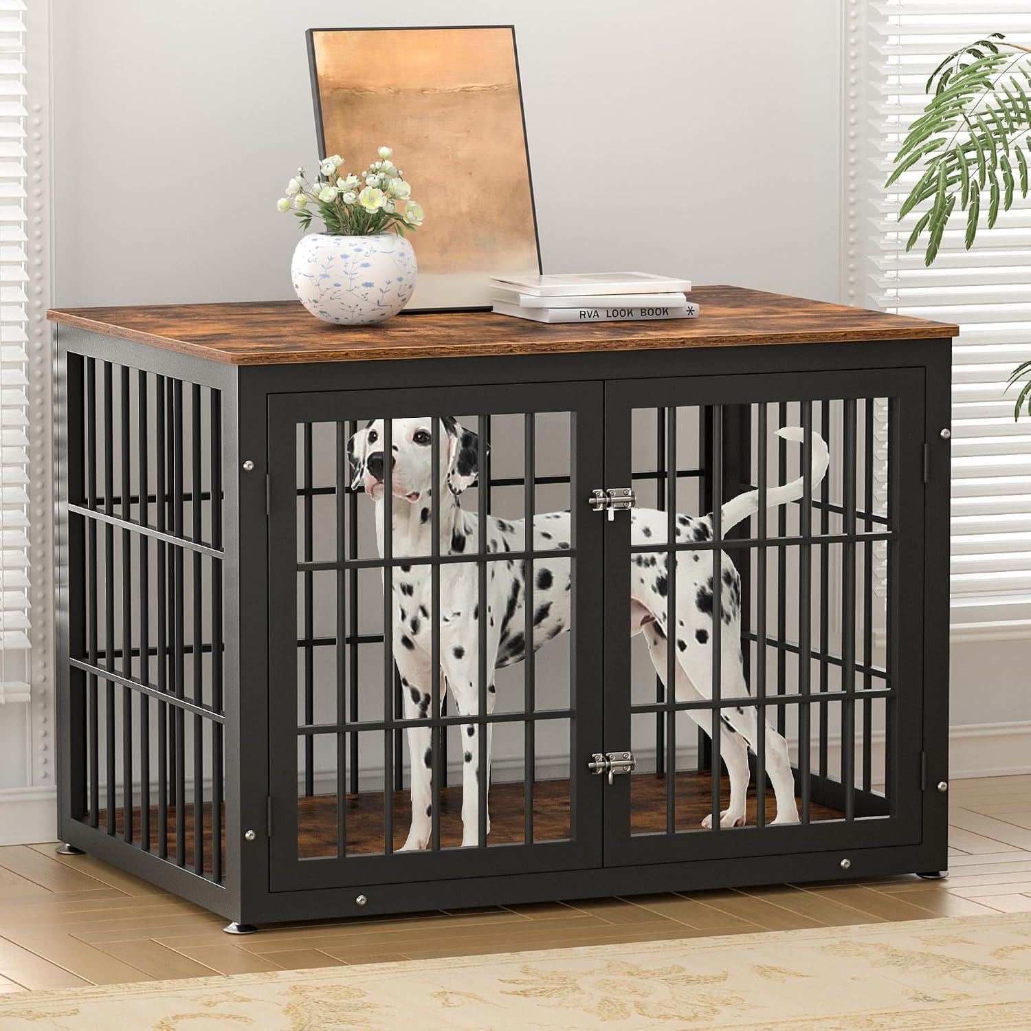 rehomerance 42" Heavy Duty Dog Crate Furniture for Large and Medium Dogs - Image 2