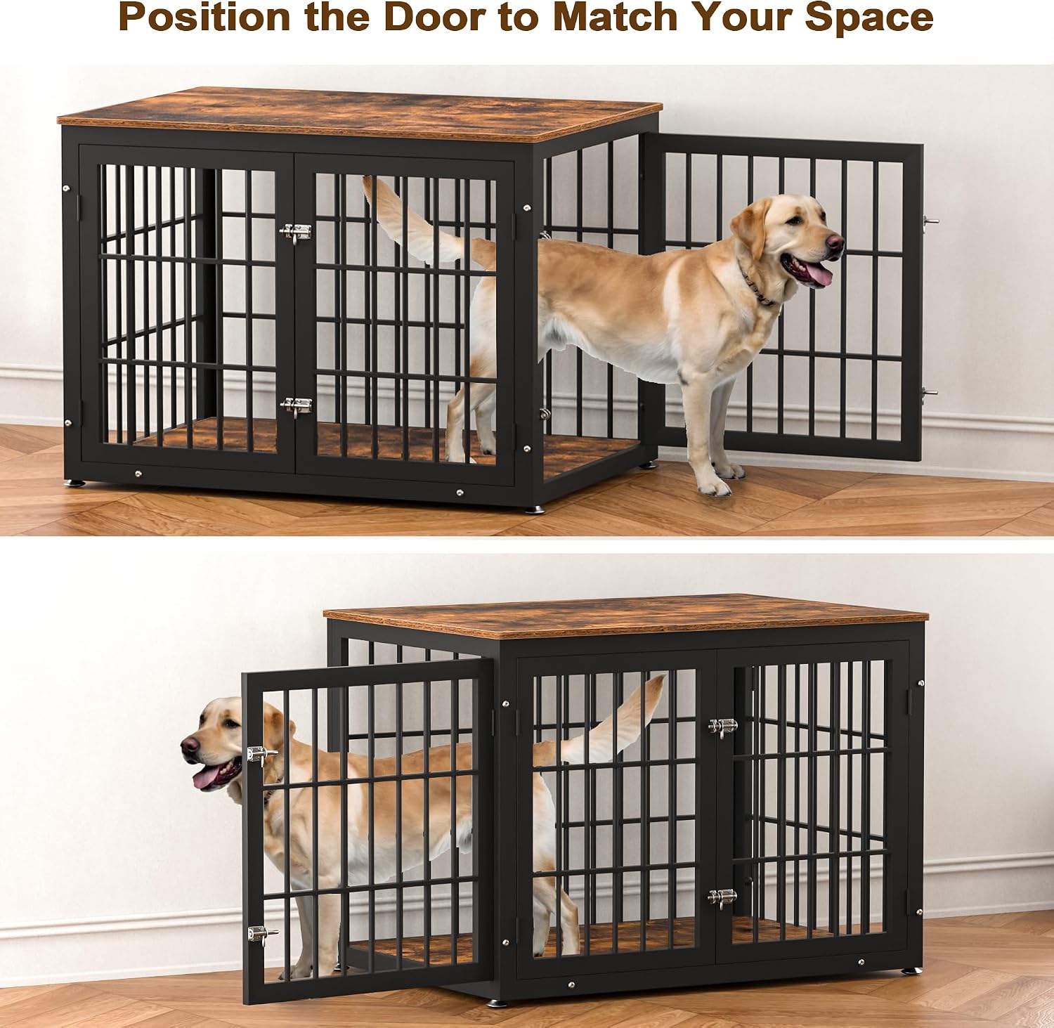 rehomerance 42" Heavy Duty Dog Crate Furniture for Large and Medium Dogs - Image 3
