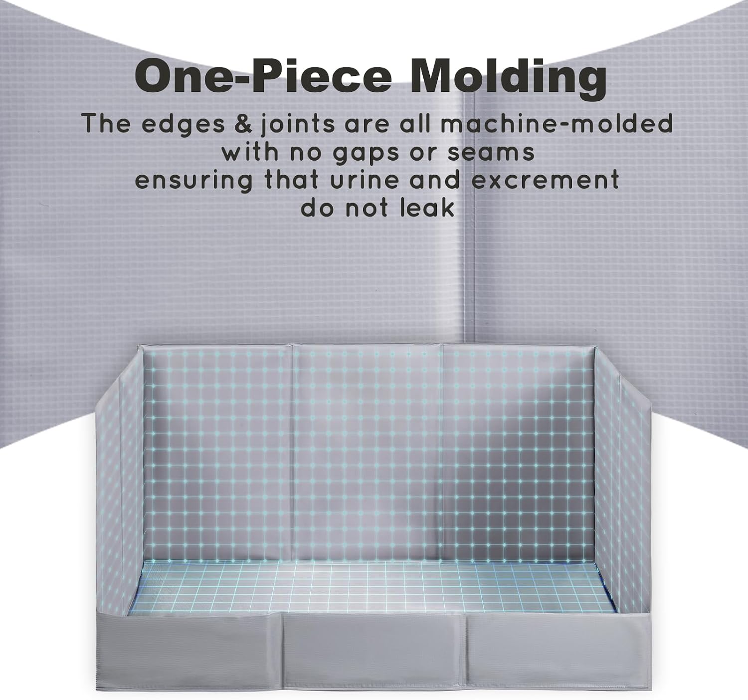 HQ4US 4LEGS Dog Litter Box Indoor High Walls, Puppy Pee Pad Holder Foldable - Image 4