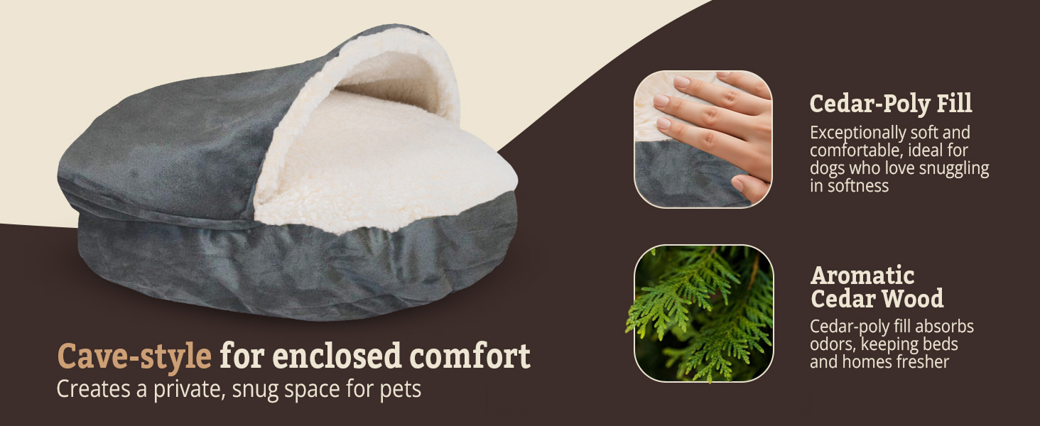 Snoozer Cozy Cave Round, Anthracite