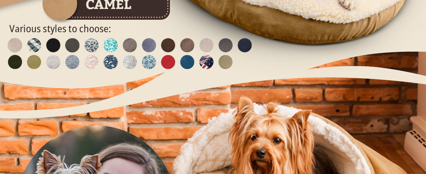 Snoozer Cozy Cave Round, Camel