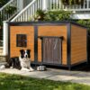 59″ Dog House, Extra Large Dog House with Weatherproof Roof for Outdoor Use, Easy to Install and Clean, Anti-Chewing Metal Frame Design for Small Medium Large Dogs