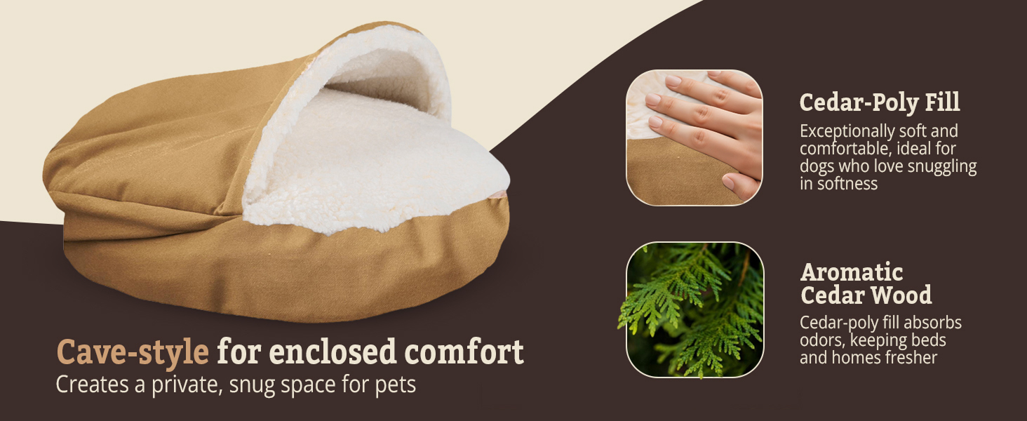 Snoozer Cozy Cave Round, Camel