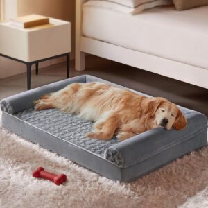 BFPETHOME Orthopedic Washable Large Dog Bed for Senior Dog Comfy Sleep