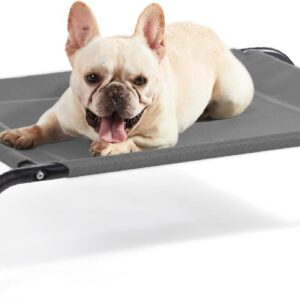 Bedsure Outdoor Elevated Cooling Dog Bed Medium Size Dog, 43in Grey