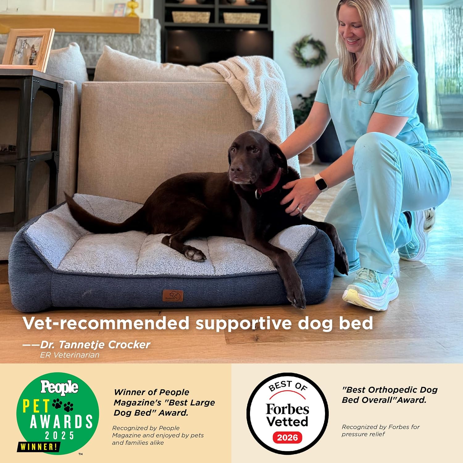 Bedsure SupportMax™ Extra Thick Orthopedic XL Dog Bed for Extra Large Dogs - Image 2