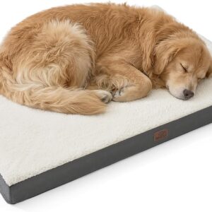 Bedsure XL Dog Bed, Extra Large Pet Bed with Comfy Sherpa,44x32in Grey
