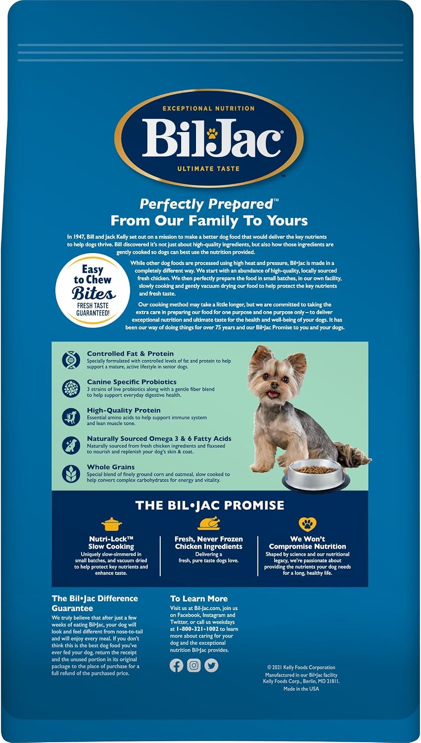 Bil-Jac Small Breed Senior Dry Dog Food, Made with Real Chicken, 6lb (2-Pack) - Image 2