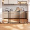 Cumbor 36.6-64 in Extra Wide Baby Gate for Stairs, Dog Gate Indoor, Black
