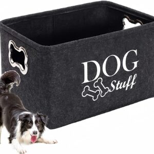 Dog Toy Bin Box Basket Storage container，Pet Toy Basket Bin Box For Dog Toys，Dog Toy Baskets With Metal Handles