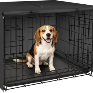 Explore Land Dog Crate Cover, 36 inches, Black