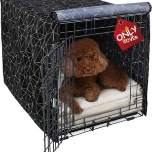 Explore Land Pattern Dog Crate Cover, 24 Inches (Brief Polygonal)
