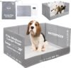 HQ4US 4LEGS Dog Litter Box Indoor High Walls, Puppy Pee Pad Holder Foldable