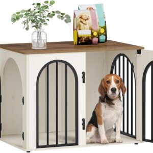 Hzuaneri 31.5” Dog Crate Furniture,Dog Kennel Indoor for Small/Medium Dogs