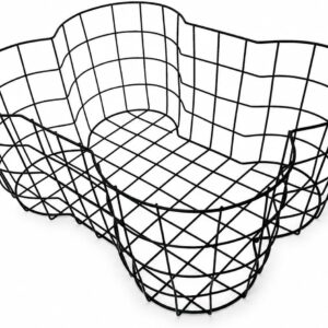 OtterPets Metal Dog Toy Basket Bone Shaped Indestructible Dog Toy Bin 17×13