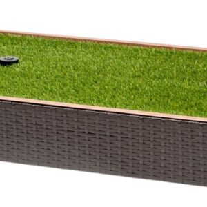 Porch Potty Premium Outdoor Dog Potty System with Artificial Grass, Self-Cleaning Sprinkler System & Drainage Hose – Reusable Dog Grass Pad for Apartment Balconies, Patios & Condos
