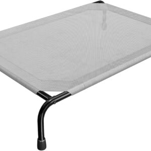 Simple Trending Raised Dog Bed for Large Dogs, Waterproof XL Dog Cot, Grey
