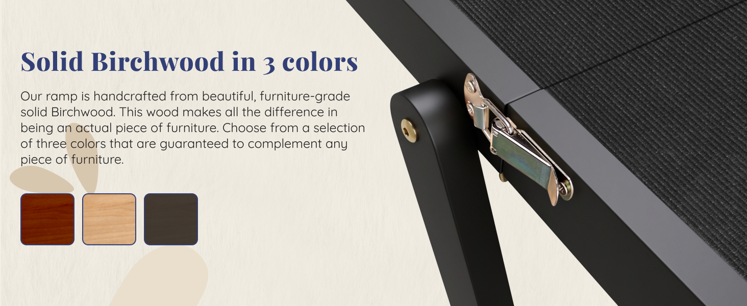 Solid birchwood in 5 colors