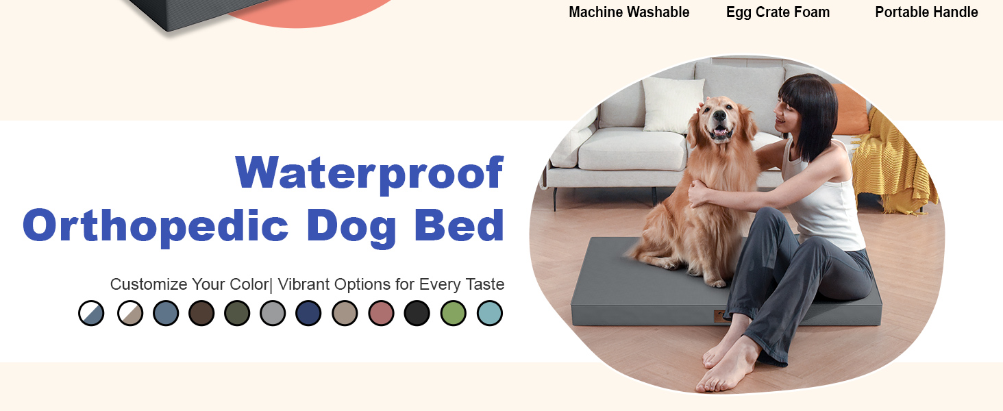 Waterproof Dog Bed for Large Dogs