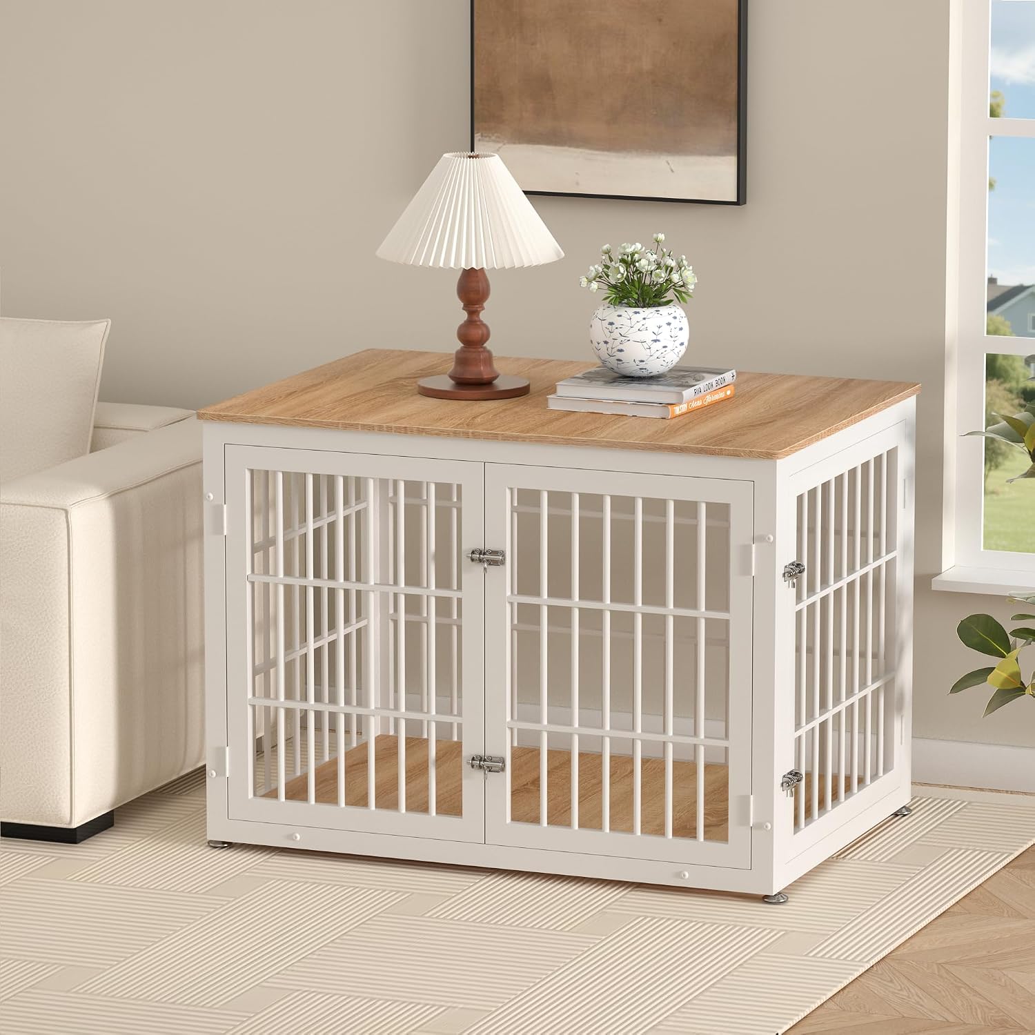 rehomerance 42" Heavy Duty Dog Crate Furniture for Large and Medium Dogs - Image 2
