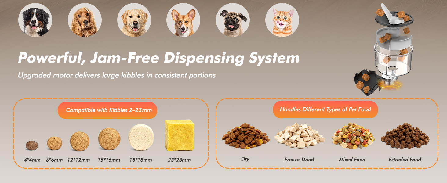 automatic dog feeder for large breed dog food dispenser