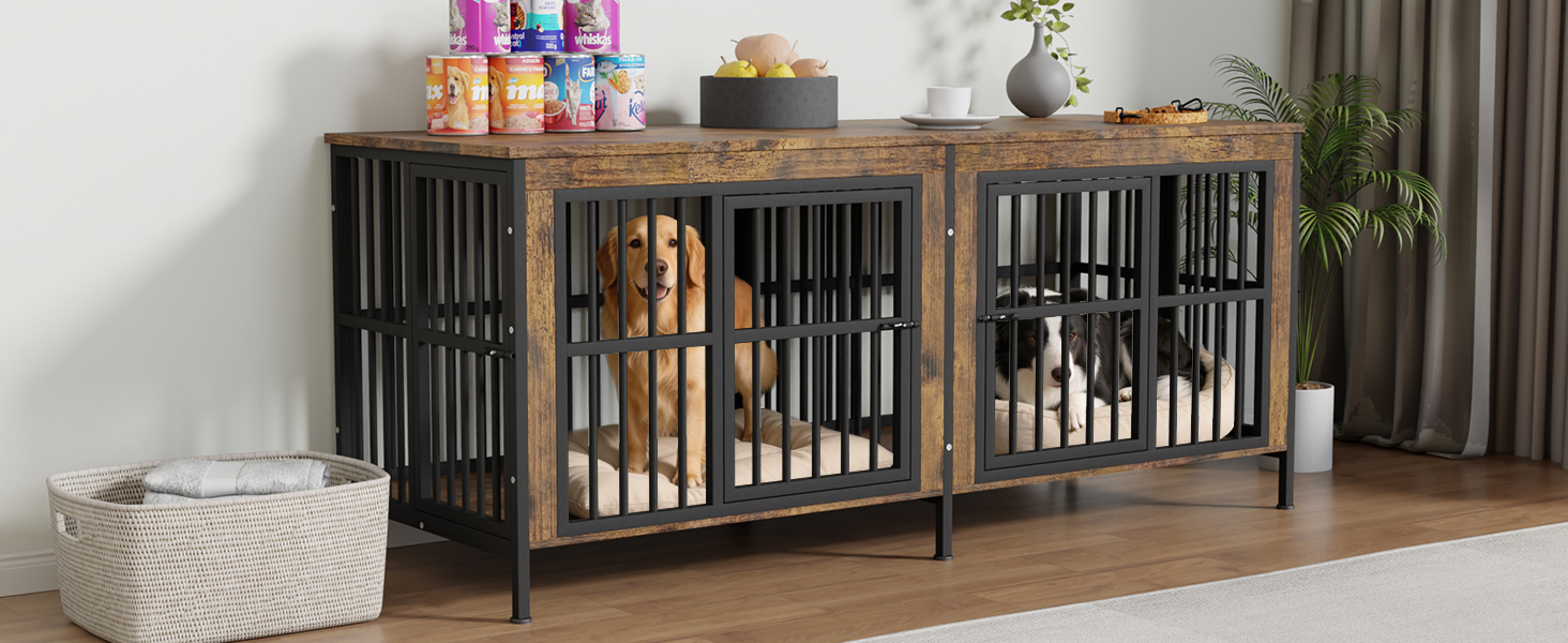 DOUBLE DOG CRATE FURNITURE