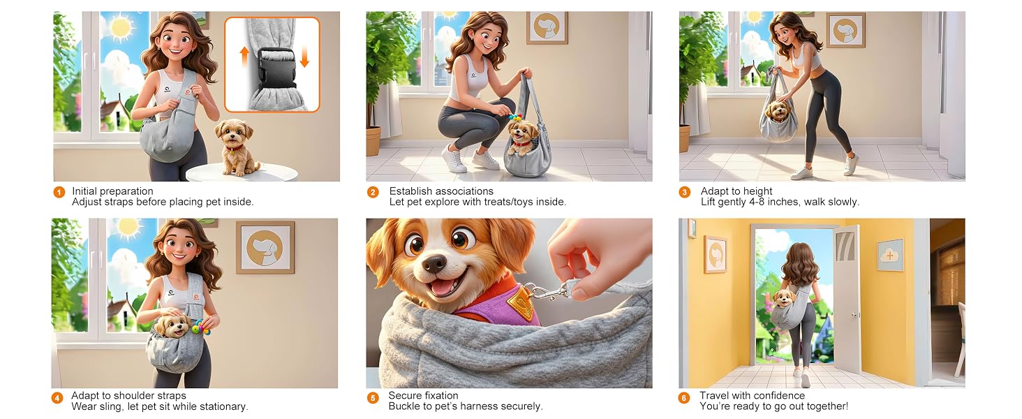 Dog cat pet carrier sling vet papoose blind aging injured chest strollers wrap travel doggy puppy