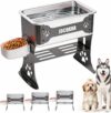 1.5 Gallon Elevated Dog Water Bowl,Adjustable Stainless Steel Dog Bowl
