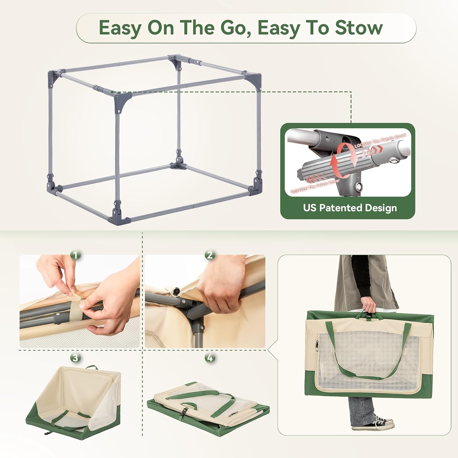 A 4 Pet 36-in Collapsible Soft Dog Crate, Large Dogs, Travel - Image 4