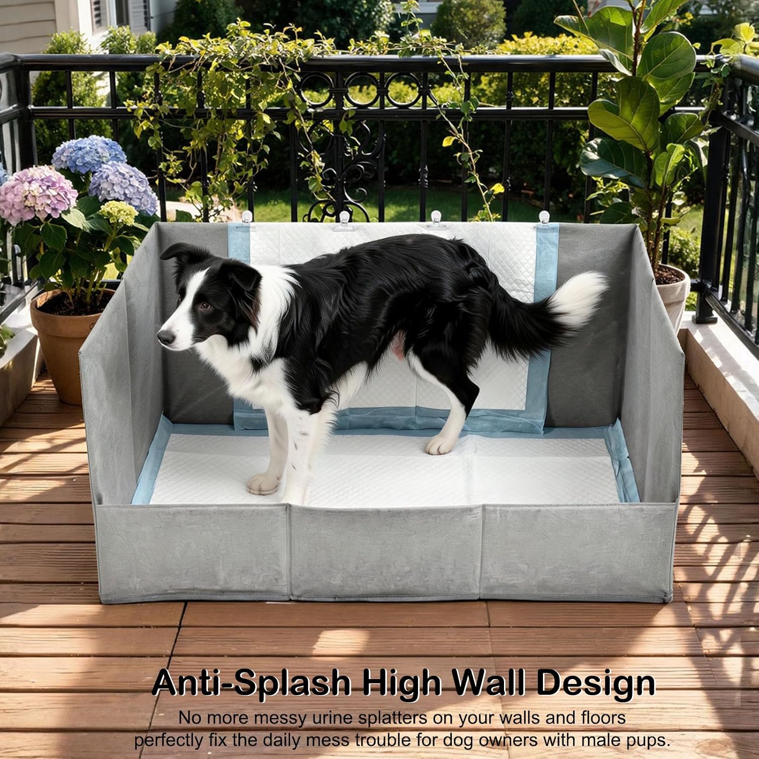 Dog Litter Box Indoor with High Walls 23"x34"x17" (Not Included Pee Pad) - Image 3