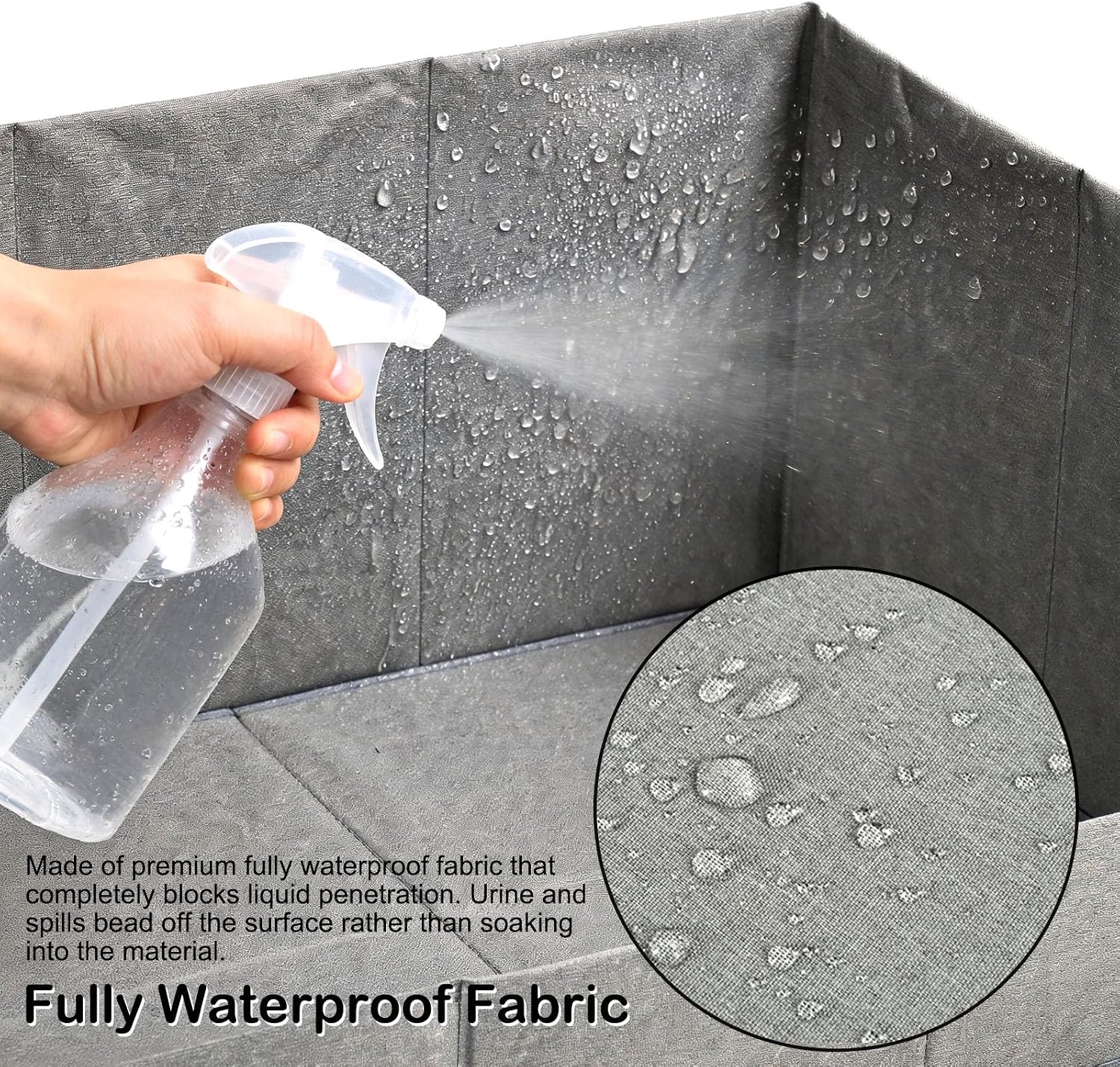 Dog Litter Box Indoor with High Walls 23"x34"x17" (Not Included Pee Pad) - Image 5