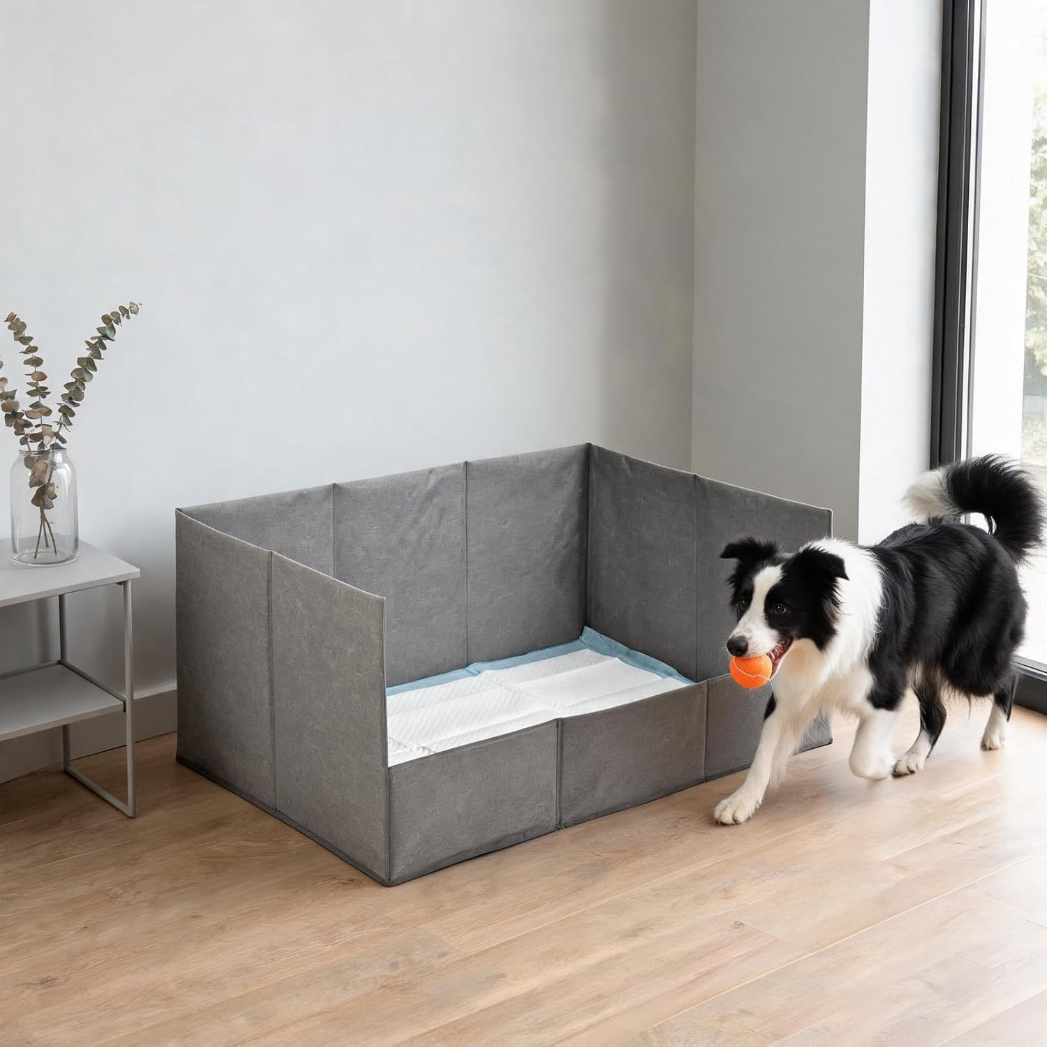 Dog Litter Box Indoor with High Walls 23"x34"x17" (Not Included Pee Pad) - Image 6