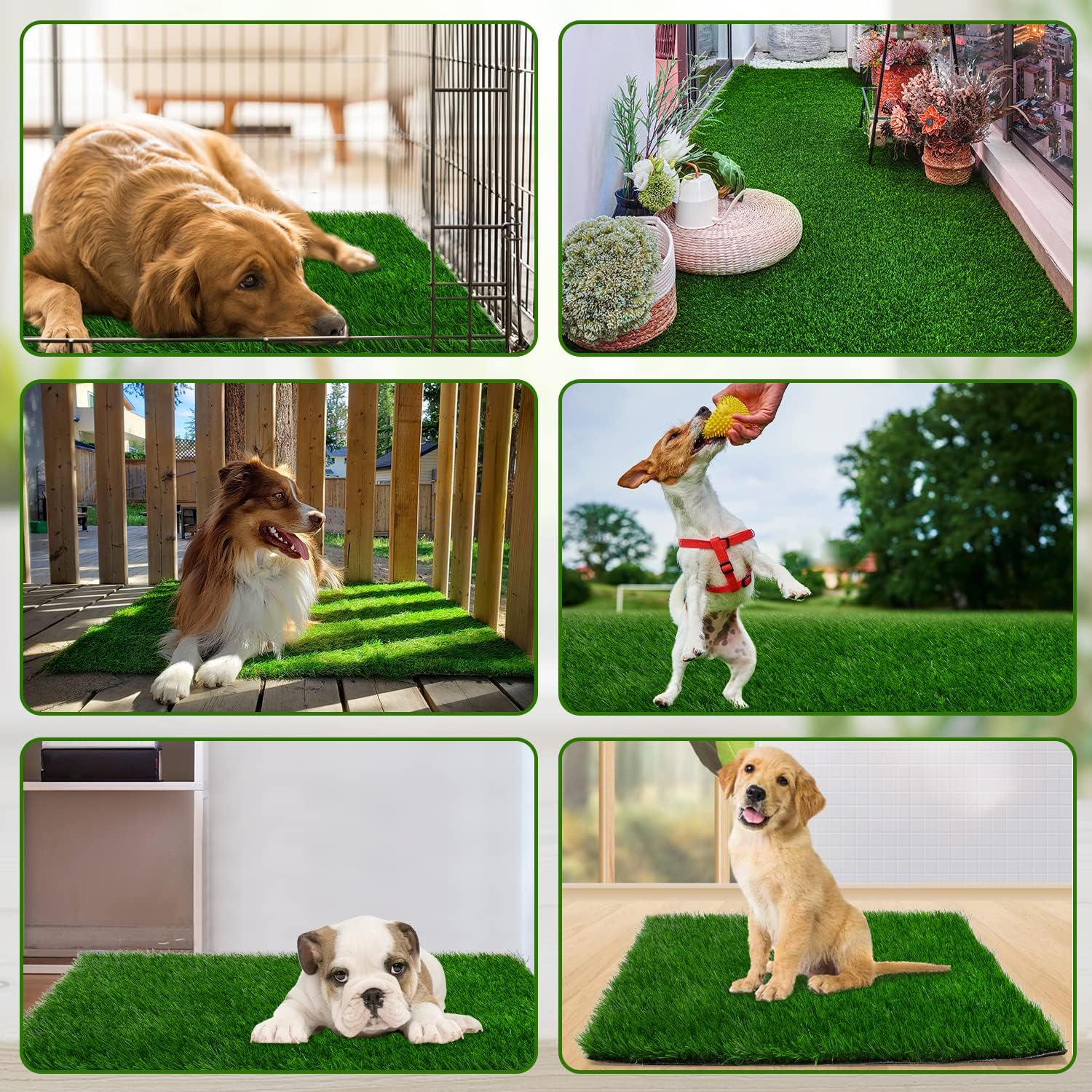 Fake Grass Pad for Dogs Potty Training Artificial Turf, 39.3x31.5in - Image 6