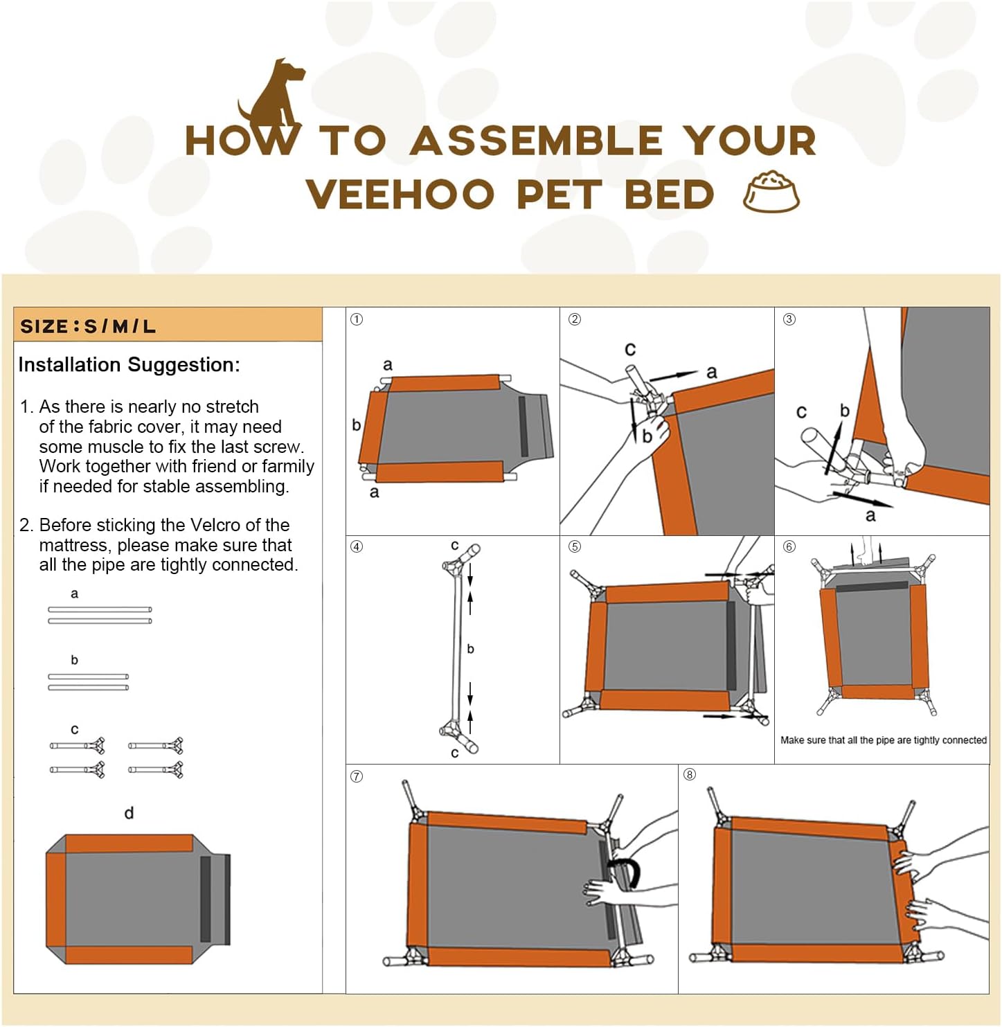 Veehoo Outdoor Elevated Dog Bed for Medium Dogs, Cooling Raised Dog Cots - Image 8