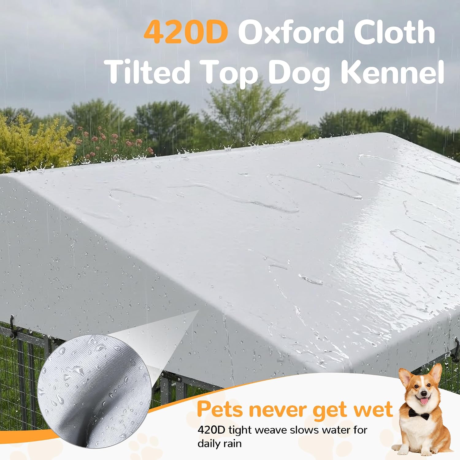 20x10 ft Outdoor Dog Kennel, Heavy Duty Dog Pens for Large Dogs - Image 5