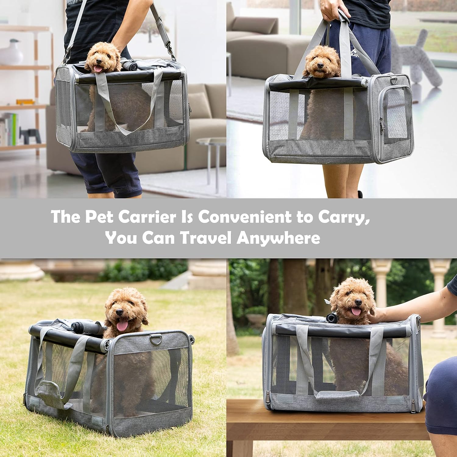 GAPZER Pet Carrier for Large Cats up to 20lbs Soft-Sided Privacy Protection - Image 7