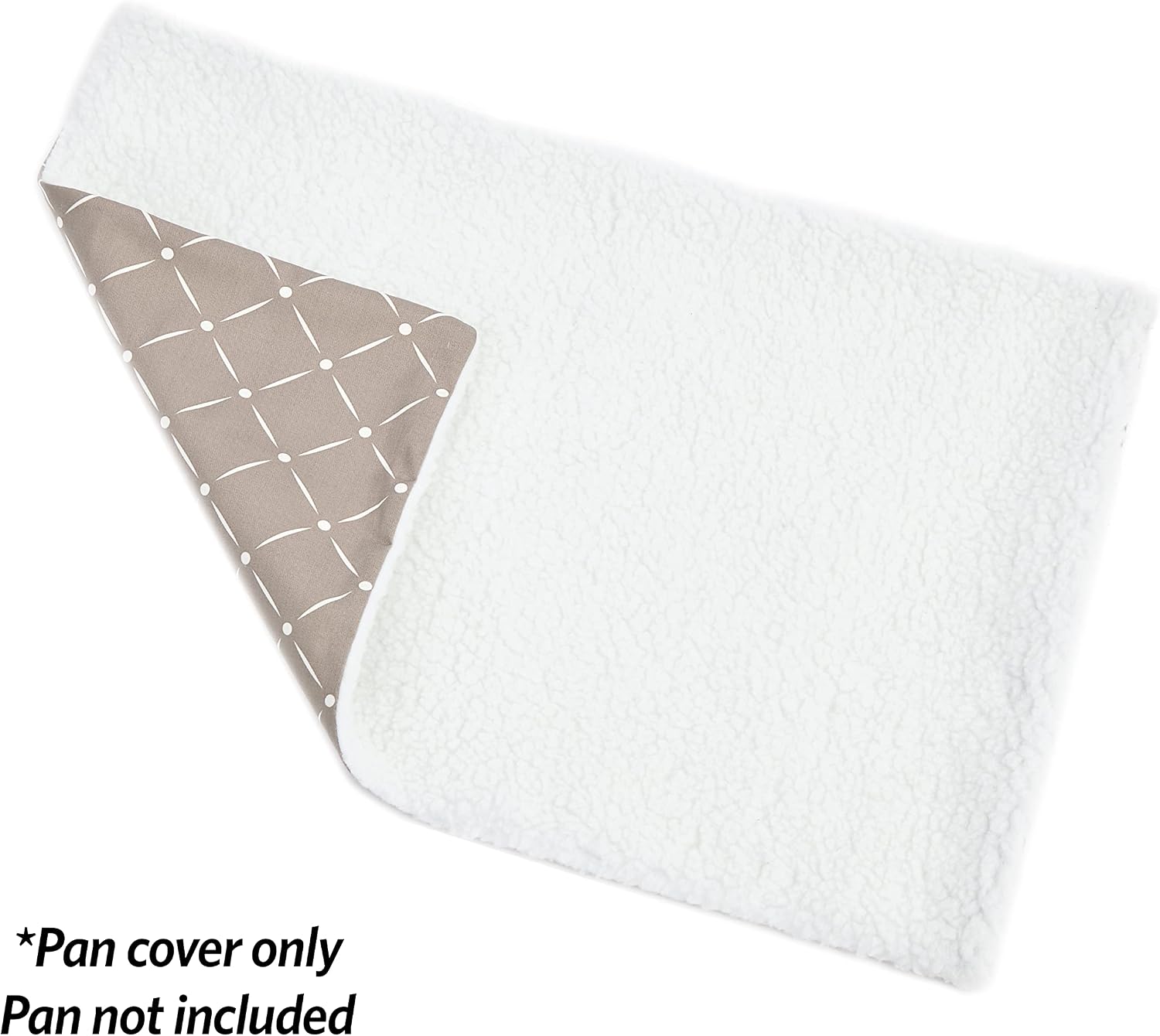 MidWest Homes for Pets Midwest Quiet Time Reversible Crate Pan Cover 30' Mushroom Diamond/Fleece - Image 3