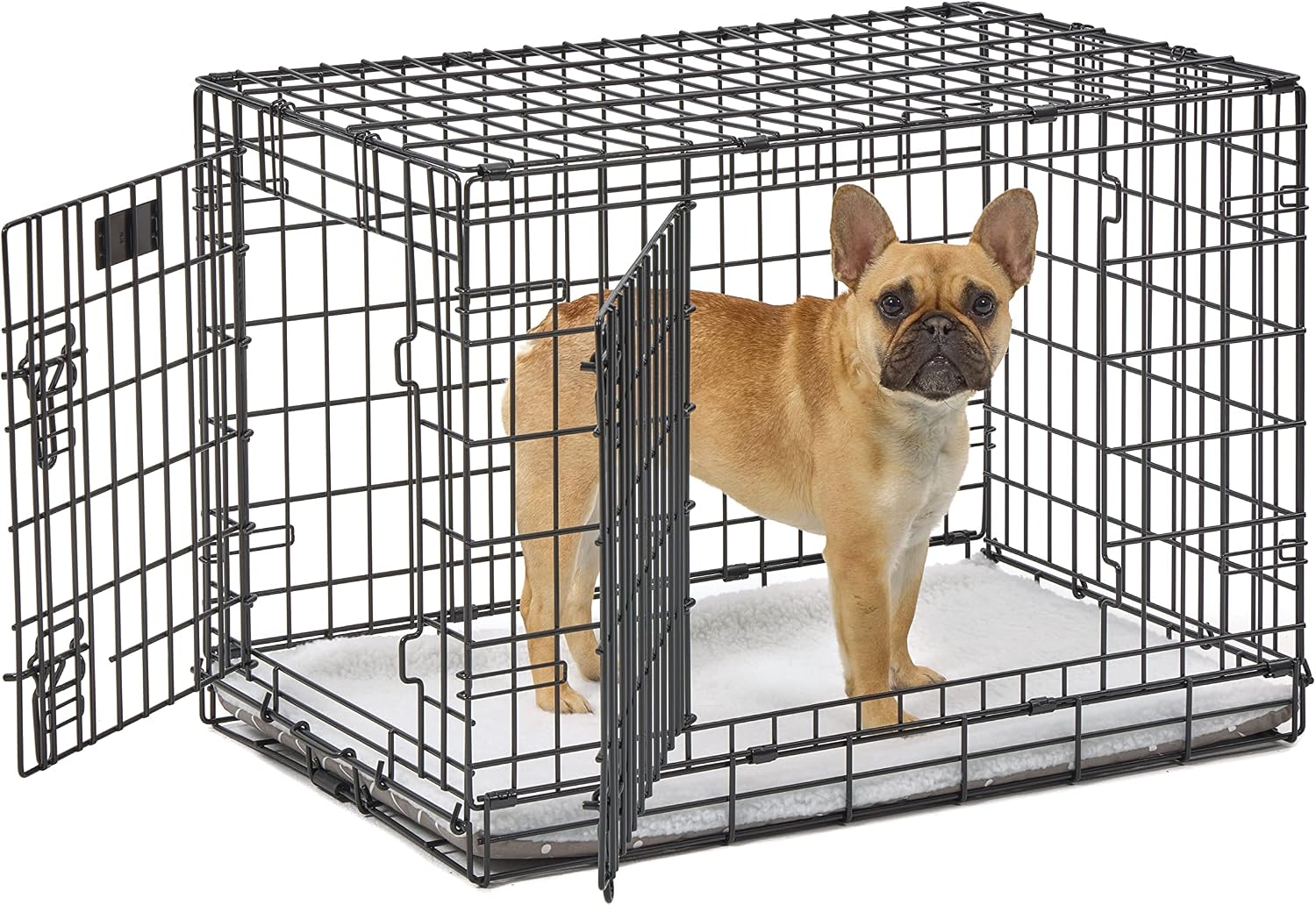 MidWest Homes for Pets Midwest Quiet Time Reversible Crate Pan Cover 30' Mushroom Diamond/Fleece - Image 5