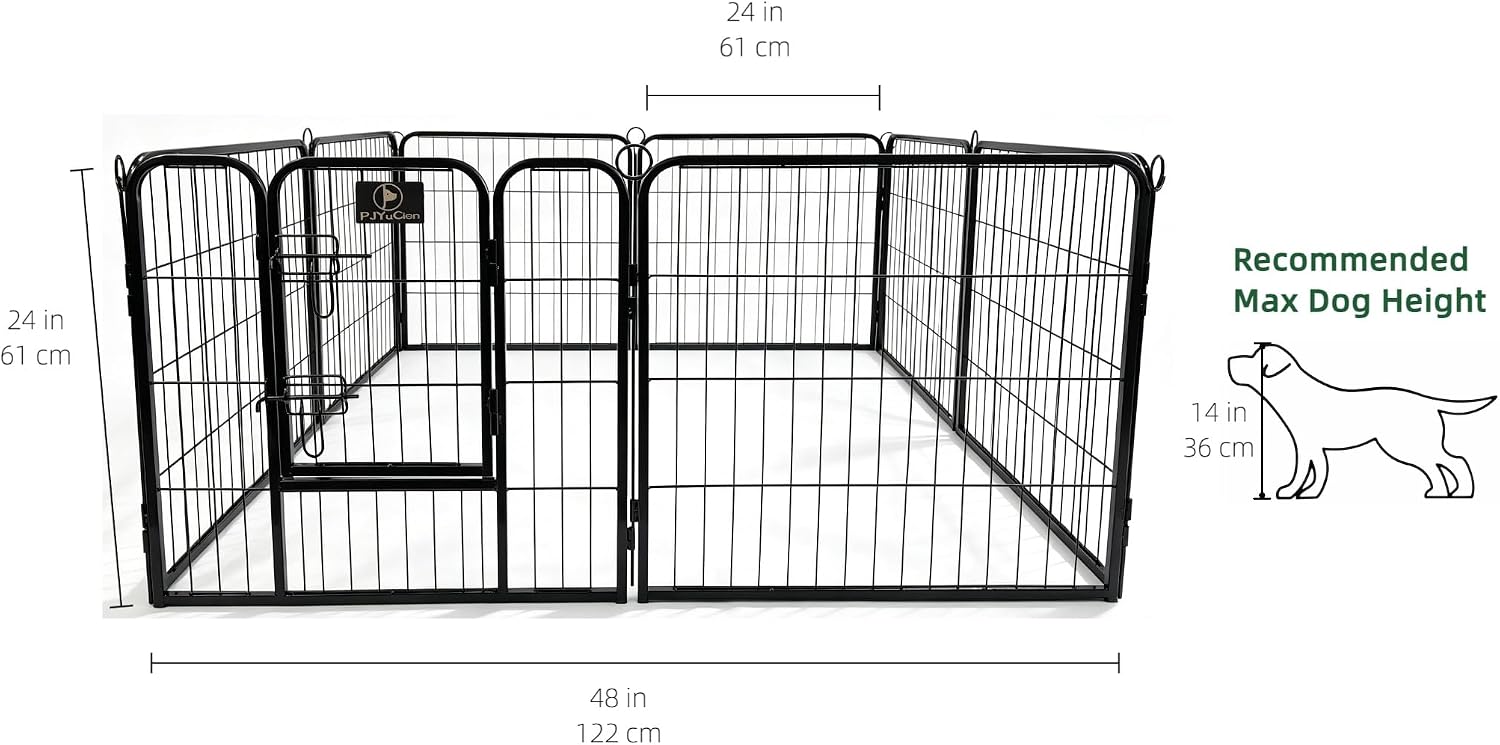 PJYuCien Puppy Playpen Plus Storage Bage with Bottom, 8 Panels 24" H - Image 4