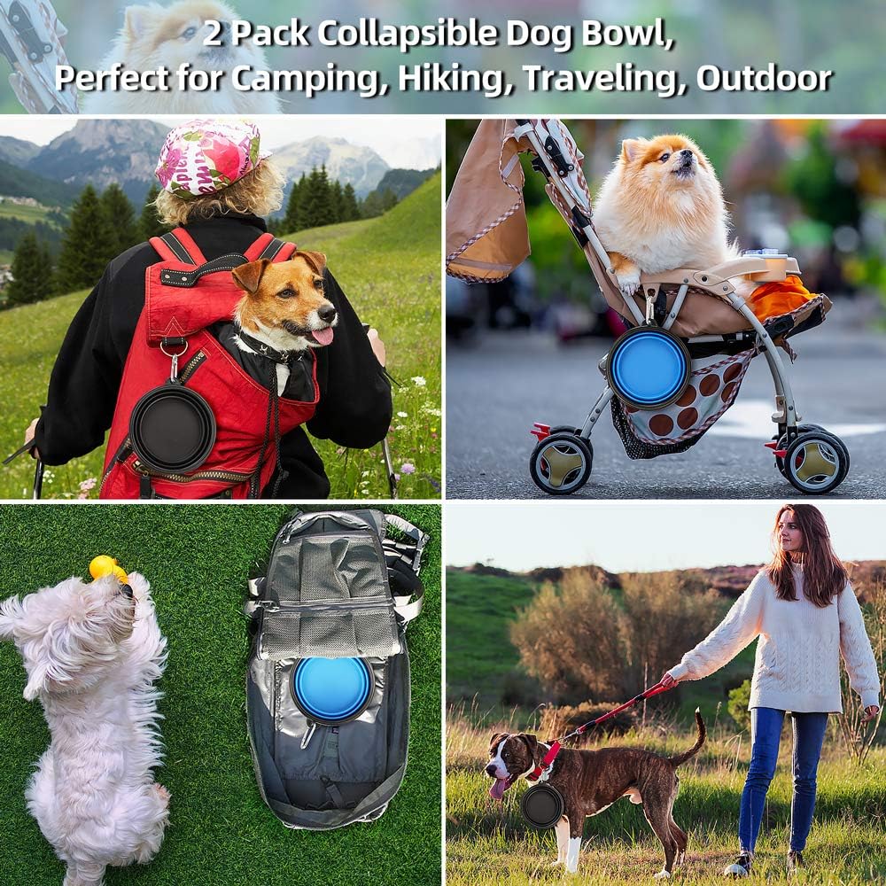 Kytely Large Collapsible Dog Bowls 2 Pack, 34oz Foldable Dog Travel Bowl - Image 5
