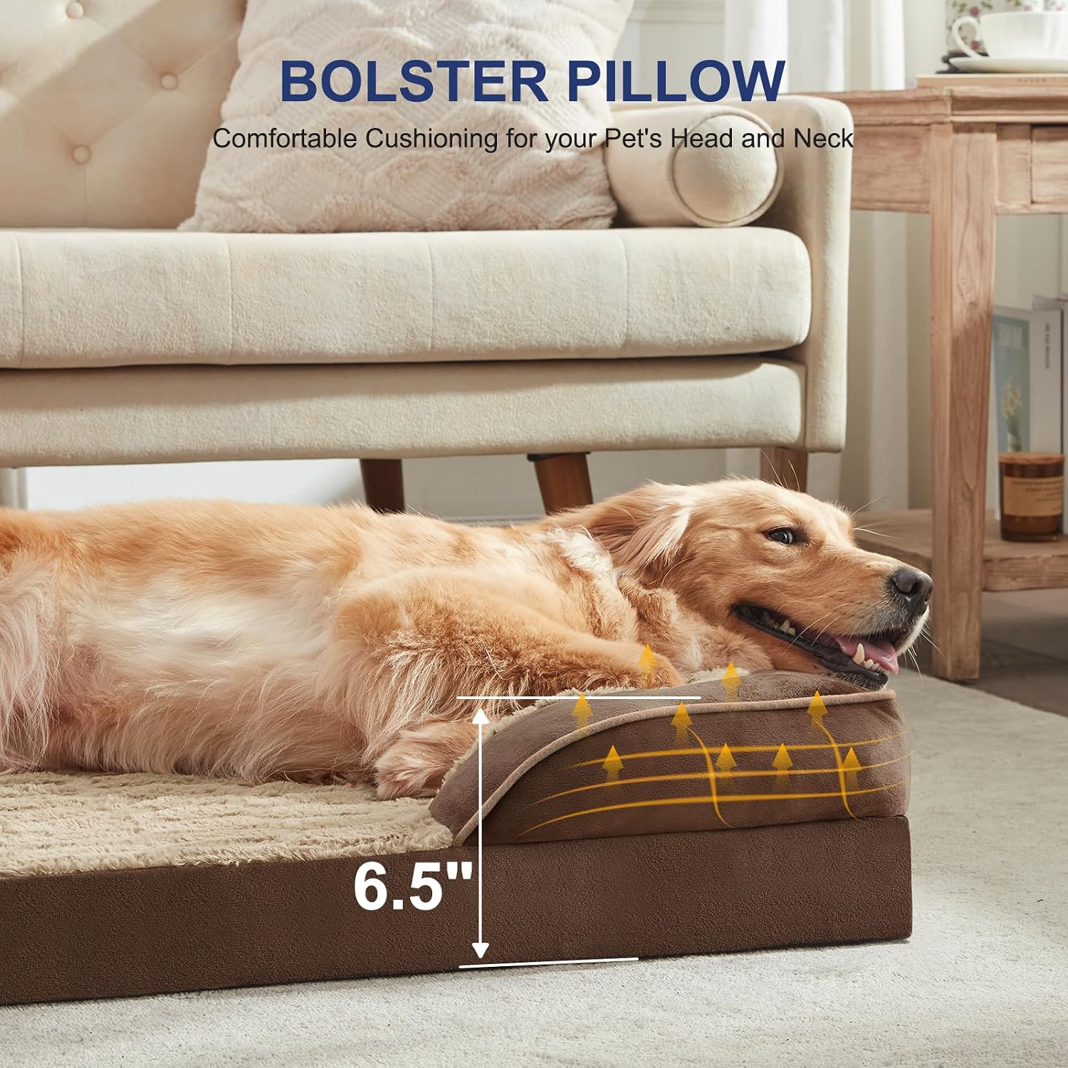 FURTIME Orthopedic Supportive Extra Large Dog Bed, XXL Waterproof Pet Bed - Image 4