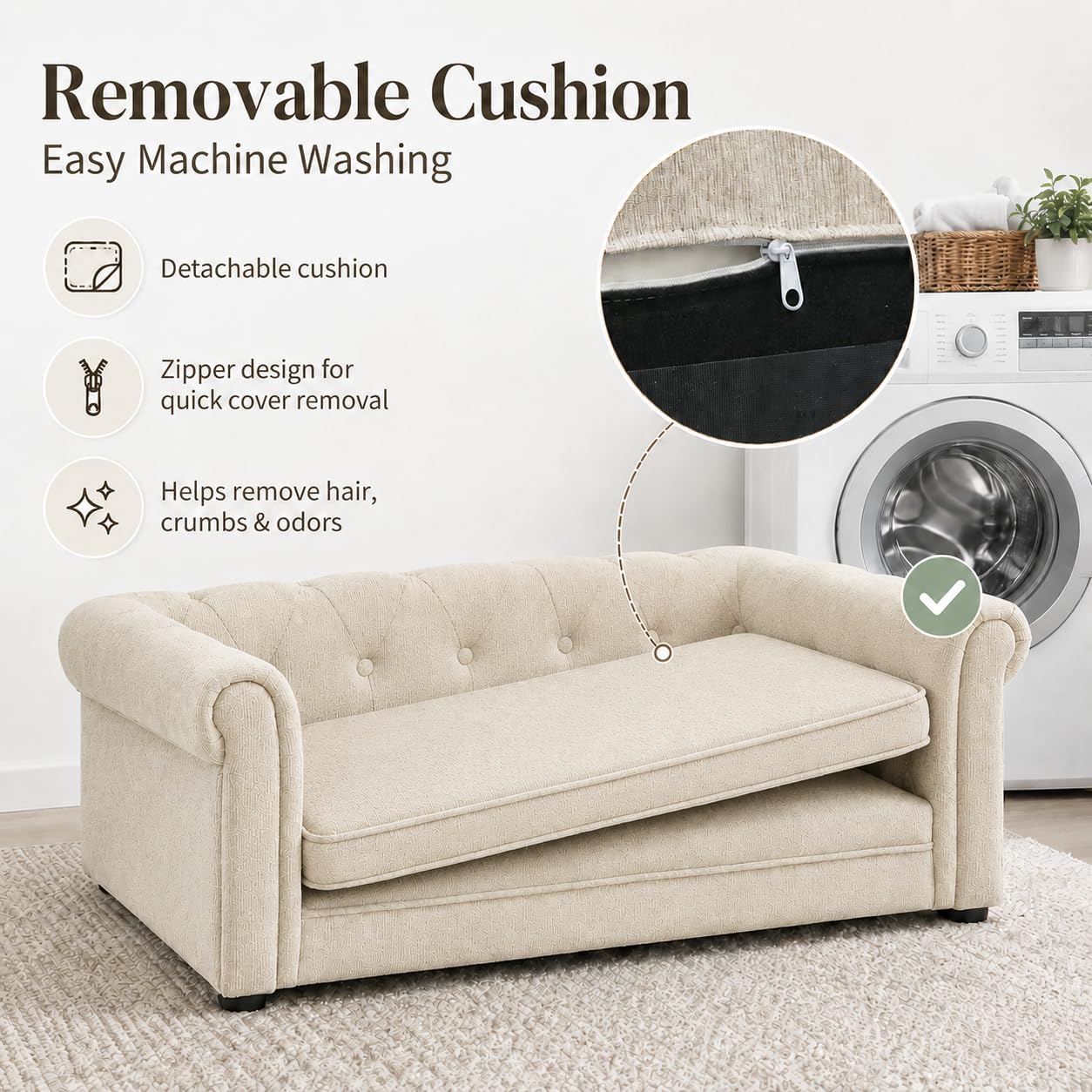 38.9" x 23.2" Dog Sofa for Small & Medium Dogs - Image 5