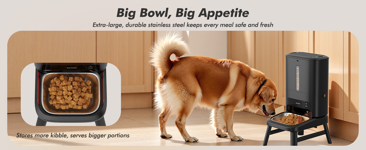 automatic dog feeder for large breed dog food dispenser