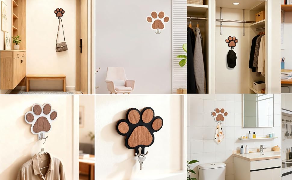 2 robust metal hooks are enough to hang keys, dog leashes, hats.